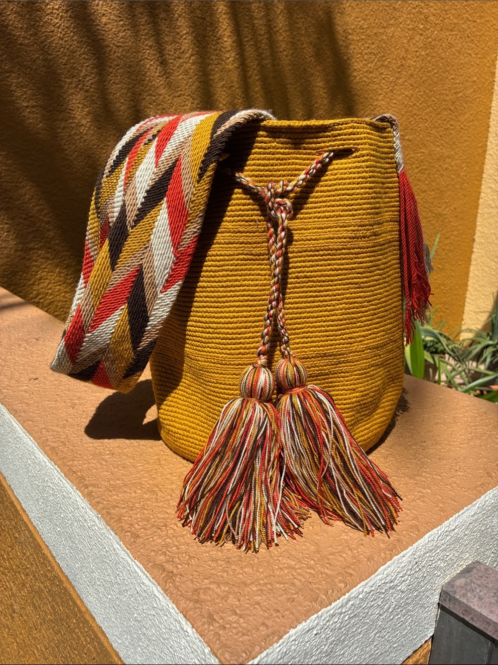 Authentic Wayuu Tribe Handwoven Basket Crossbody